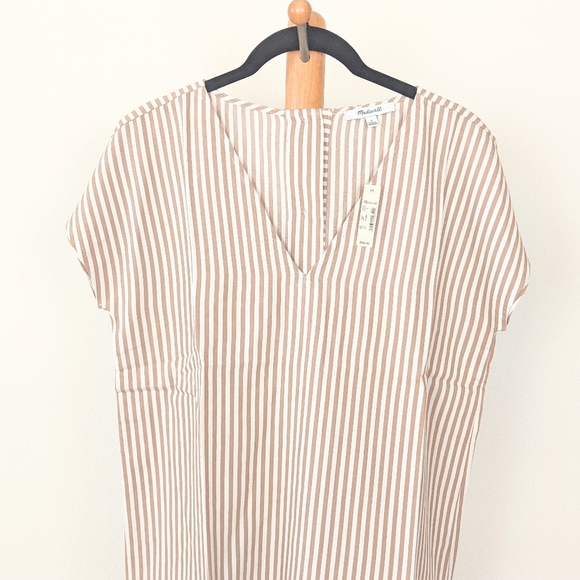 Madewell Button-Back Easy Dress in stripes - Picture 3 of 6
